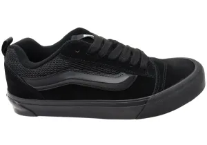 Vans Knu Skool Unisex Comfortable Lace Up Sneakers Black Black Vans Shoes