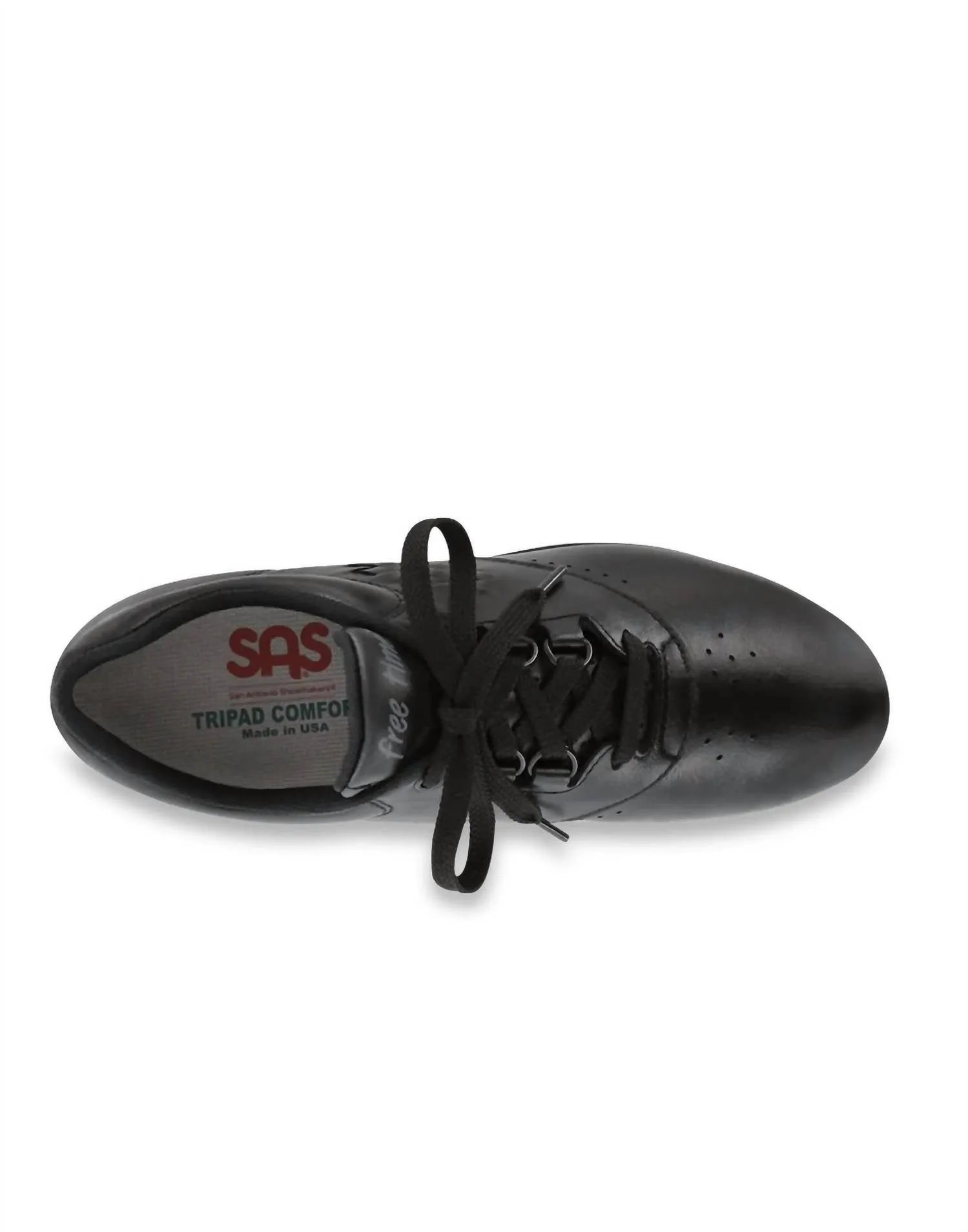 Women's Free Time Walking Shoe - Double Wide In Black
