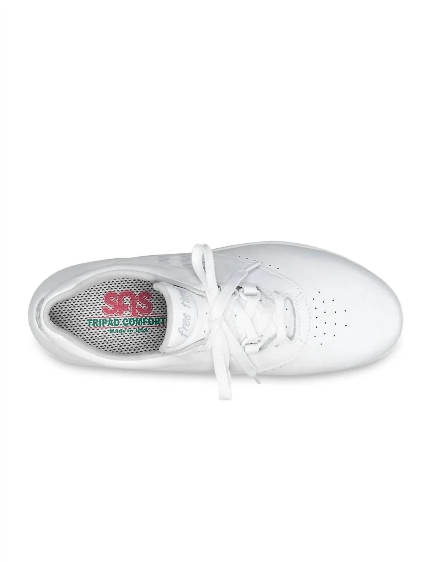 Women's Free Time Walking Shoe - Medium In White